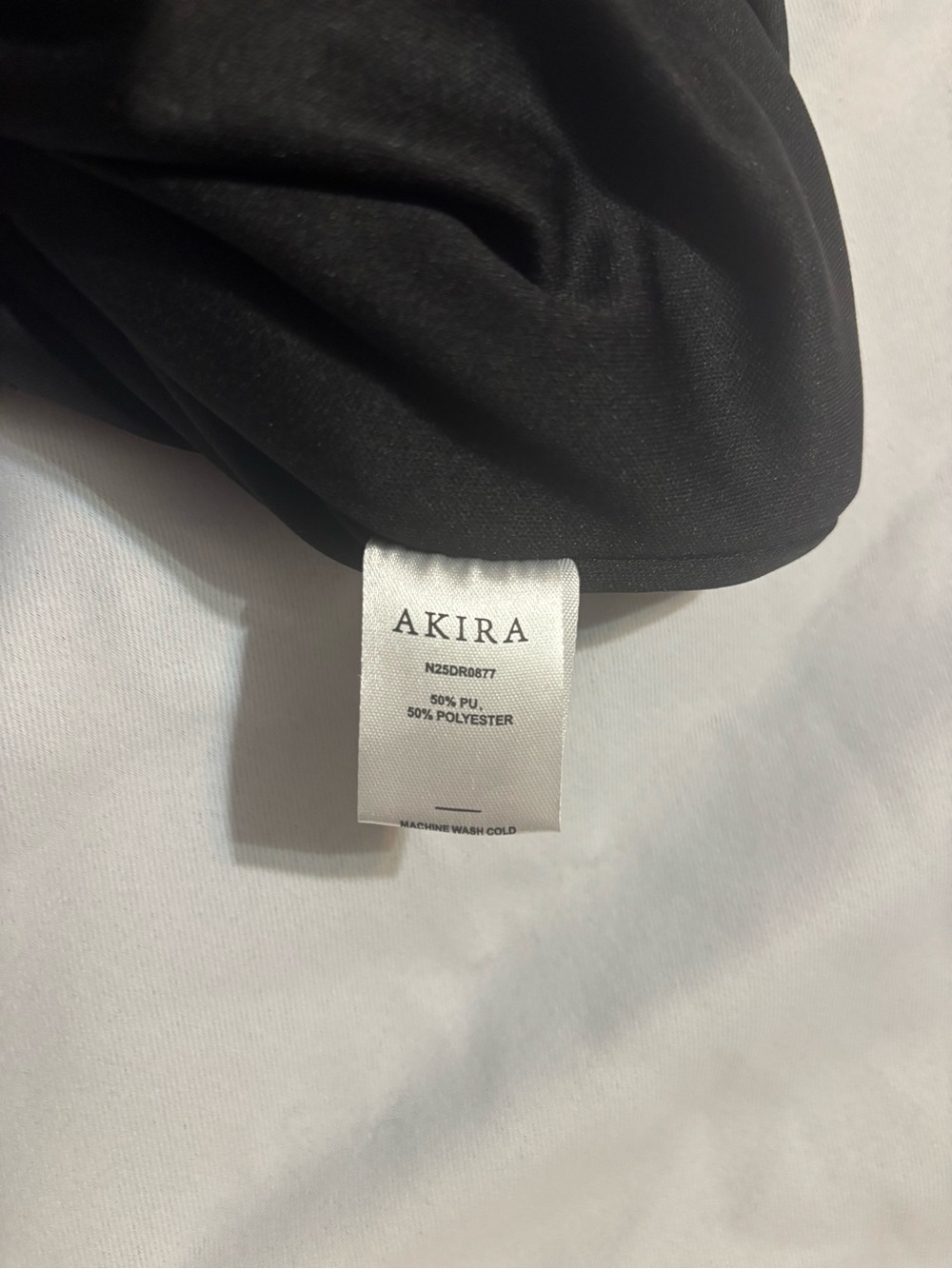 AKIRA Black One-Shoulder Faux Leather Dress - Picture 8 of 8